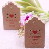 OBELLA BOUTIQUE Size:3x5cm paper cardboard white/kraft tags 100PCS /lot for gift box and DIY Gift Tags for wedding and love