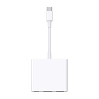 USB-C Digital AV Multiport Adapter with USB Port White Durable for Apple