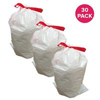 Think Crucial 30PK Durable Garbage Bags Fit Simplehuman« Size D, 20L / 5.2 Gallon
