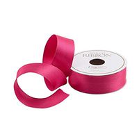 Caspari 1 Inch Wide Solid Fuchsia Satin Ribbon - Three 24 Ft. Spools