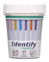 200 Pack Identify Health 7 Panel Drug Test Cup - Tests Urine Instantly for 12 Different Drugs: AMP, BUP, BZO, COC, OPI300, OXY, THC ID-H7-1 (200)