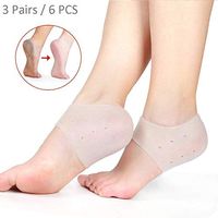 Heel Cups, Plantar Fasciitis Inserts, Gel Heel Cushion Protectors Sleeves for Achilles Tendonitis, Heel Spurs, Heel Pain & Dry Cracked Heels - for Women & Men (White)