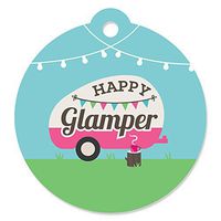 Let's Go Glamping - Camp Glamp Party or Birthday Party Favor Gift Tags (Set of 20)