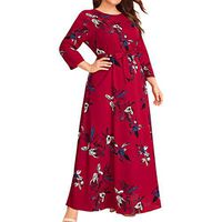 Jocund Women Casual Dress Plus Size Leopard Printing V-Neck Long Sleeve Ruffles Bandage Sexy Skirt