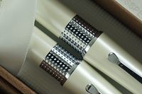 Cross Limited Edition Beverley Pearlescent White Gel Ink Rollerball Pen and Ballpoint Pen.