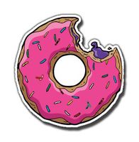Stickerzzz!!! simpson 1 Simpsons Donut Sticker Decal For Skateboards Scooters Phone Guitar Laptop Case