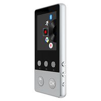MP3 Player Bluetooth A5 Plus 8GB 1.8inch Screen Portable Sport Music Player with FM Radio Support 64gb Micro SD TF Card(Silver)