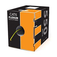 Cat6 Plenum CMP 550Mhz Network Ethernet Solid utp Cable 10Gigabit Yellow