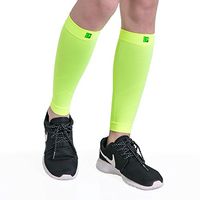 Bracoo Advanced Compression Leg Sleeves, Ergonomically Designed for Athletes,Yellow,Large