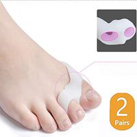 Toe Separator & Protectors, Gel Big Toe Bunion Guards,Toe Separators for Overlapping Toe, Toes Correct and Protect - (2 Pair)