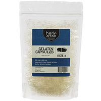 Herb Affair Clear Empty Gelatin Capsules Size 2 - 1000 Count – Holds 200-400mg - Great for Dogs and Kids Medication - Works with Most Capsule Fillers