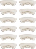 Hotop 6 Pairs Heel Cushion Pads Heel Shoe Grips Liner Self-Adhesive Shoe Insoles Foot Care Protector (Ivory White)