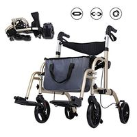 Rollator Walker with Seat and 4 Wheels with Large Seat for Seniors,Foldable Lightweight  Travel Walker Shopping Trolley  
