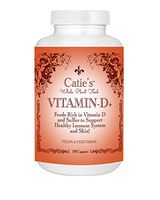 Catie's Whole Plant Food Vitamin D + Sulfur Capsules. Plant Based, Whole Food Vitamin D 2500IU Per Serving. 2 Month Supply! 120 Veggie Caps. NO Gluten, Dairy or Soy. Non GMO, Raw, Vegan + Vegetarian.