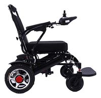 New Model 2020 Fold & Travel Lightweight Motorized Electric Power Wheelchair Scooter, Aviation Travel Safe Electric Wheelchair Heavy Duty Power Wheelchair (19 Inch Seat Black)