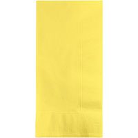 Club Pack of 600 Mimosa Yellow Premium 2-Ply Disposable Dinner Napkins 8"