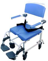 Healthline Medical Products MPU185 Aluminum Shower Commode Chair, Blue