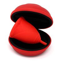 Case for Menstrual Cups SileuCase – Stylish and Discreet Way to take Your tampons or Menstrual Cup with You on a Trip or in Your Bag (Red, Small 8 cm)