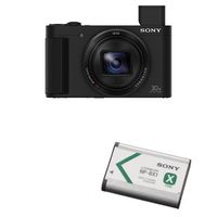 Sony DSCHX80/B High Zoom Point & Shoot Camera with NP-BX1/M8 Lithium-Ion X Type Battery (Silver)