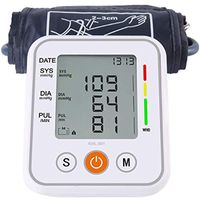 Blood Pressure Monitor,Home Use Digital Automatic Upper Arm Measure Blood Pressure and Heart Rate Pulse with Wide-Range Cuff Large LCD Screen 2 x 99 Memories