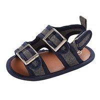 TIANRUN Baby Boys Sandals Shoes Toddler Infant Kids Girl Soft Sole Crib Easy Newborn Velcro Easy to Wear Dark Blue
