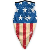 Cute Face Mask with Replaceable Filters Activated Carbon Mask for Gardening Climbing, Daily Use Washable Reusable Allergens Air Filter Mask, Retro USA Flag - M
