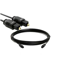 Digital Optical Fiber Audio Cable Toslink DTS, DOLBY, PCM, For Home Theater Digital Optical Audio Cable (S/PDIF) Optic Fiber Dolby DTS Home Theater Xbox Playstation (6 FT, BLACK)