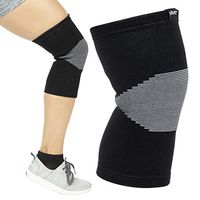 Vive Knee Support Sleeves (Pair) - Bamboo Charcoal Elastic Compression Brace for Improved Circulation, Recovery, Arthritis Joint Pain - Sports, Running, Jogging Wrap for Men, Women (Black, Small)