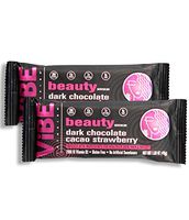 ViBE Infusion Beauty Protein Bar, Dark Chocolate Cacao Strawberry, With Collagen, Biotin and Folic Acid for Your Skin, Hair & Nails, Gluten Free, No Dairy or Soy Added, 12 Pack 1.59 Ounce
