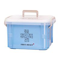 BESTONZON First aid Container bin Pill Storage case with snap Buckle Family Emergency kit Storage Organizer (Size S)