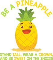 HZ Graphics Be Like A Pineapple Vinyl Decal Wall Laptop Bumper Sticker 5"