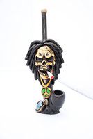 JCUNIVERSAL® - Handmade Tobacco Smoking Pipe Bob Marley Stype Smoking Skull Design