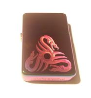 Vector KGM Thunderbird Custom Lighter - Tribal Three Headed Snake Tattoo Logo Prism Rainbow High Polish Chrome Rare!