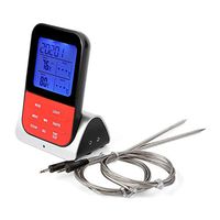 Lyperkin Wireless Barbecue Meat Thermometer Dual-Probe Electronic Waterproof Household Digital Cooking Food Meat Thermometer with Dual Probe for Smoker Grill BBQ Thermometer