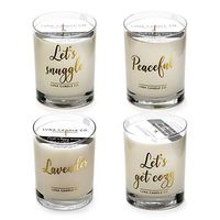 LUNA CANDLE CO. for Your Cozy Sunday - Lavender and Eucalyptus Scented Luxurious Candles - 11 Oz (4 Candle Set)