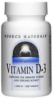 SOURCE NATURALS Vitamin D-3 1000 Iu, 200 CT