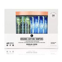 L. Organic Cotton Regular and Super Absorbency Compact Tampons Multipack Refill - 60ct