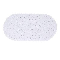 GHHZZQ Bathtub Mat Non-Slip Massage Environmental Protection PVC Kitchen WC Foot Pad Bathroom Rugs, 5 Colors, 0.2 cm Thick, 36x69cm (Color : White, Size : 36x69cm)