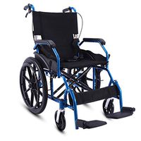 HXPP Light Wheelchair with Elevated Leg Rest, Aluminum Transport Wheelchair Rollator Walker with Seat and Wheels