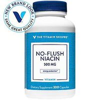 The Vitamin Shoppe No Flush Niacin 500MG, Supports Cholesterol Levels Already Within The Normal Range, Supports Metabolism Energy Production, Once Daily (300 Capsules)