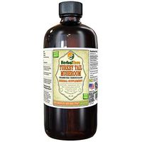 Turkey Tail Mushroom (Trametes Versicolor) Tincture, Dried Mushroom Liquid Extract (Brand Name: HerbalTerra, Proudly Made in USA) 32 fl.oz (0.95 l)
