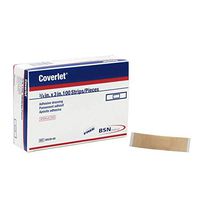 BSN Medical/Jobst 00230 Coverlet Fabric Adhesive Bandage, Latex Free, 3/4" Width, 3" Length (Pack of 100)