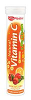 Vitarealm 1000mg Natural Vitamin C + Zinc + Lutein Efferverscent Tablets with Acerola Extract • Orange Flavor • 20 Tablets
