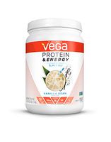 Vega Protein & Energy Vanilla Bean (15 Servings, 18 Ounce (Pack of 1)) - Plant Based Vegan Non Dairy Protein Powder, Gluten Free, Keto, MCT oil, Non GMO