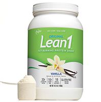 Lean 1 Vanilla Fat-Burning protein Shake by Nutrition 53, Lactose & Gluten Free with Green Coffee Bean Extract, 23 Serving Tub - 42 Oz