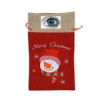 VAbBUQBWUQ Fashion Picture Element Santa Clause Drawstring Candy Goody Toy Gift Stocking Bag Holiday Wrapping Party Favors Presents Decorations
