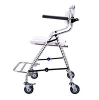 JNIHJI Shower Chair with Wheels Armrests and Backrest,Aluminum Alloy Non-Slip Shower Chair Old People Bathing Wheelchair Pregnant Woman Safety Shower Seat