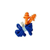 Exiron 10Pcs Soft Silicone Corded Ear Plugs Reusable Hearing Protection Earplugs