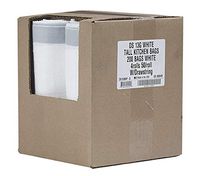 Aluf Plastics Tall Kitchen 13 Gallon Drawstring Trash Bags - (Bulk 200 Count) - 24"x27" - Wholesale, commerical Garbage Bags