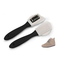 HuntGold2 1pcs multifuction three-sided shoes brush double-sided copper wire brush suede buckskin care brush